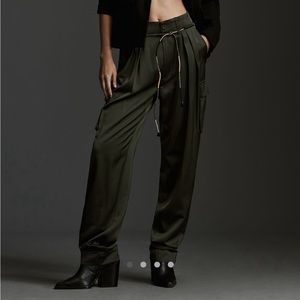 Anthropologie Scotch & Soda satin cargo pants XL